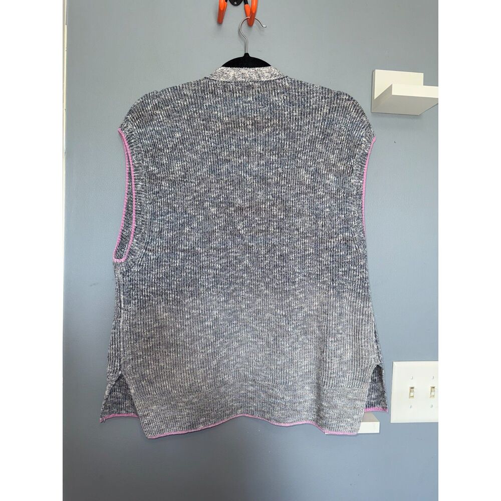 Anthropologie · Pilcro Grey & Pink Washed Sweater Vest | Size Small | Academia - Picture 5 of 7